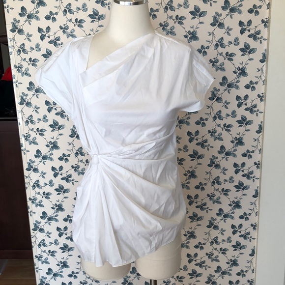 Catherine Malandrino Tops - Catherine Malandrino asymmetric draped top Sz 6